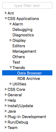 CSS Data Browser options in the preferences tree